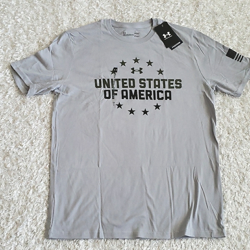 Men's Under Armour Freedom Shirt Gray XL